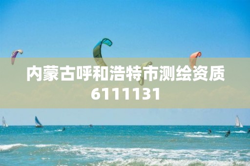 内蒙古呼和浩特市测绘资质6111131