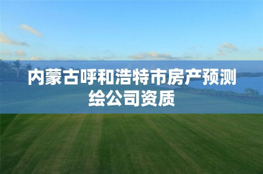 内蒙古呼和浩特市房产预测绘公司资质