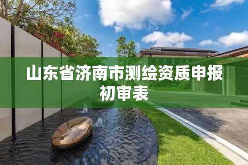 山东省济南市测绘资质申报初审表