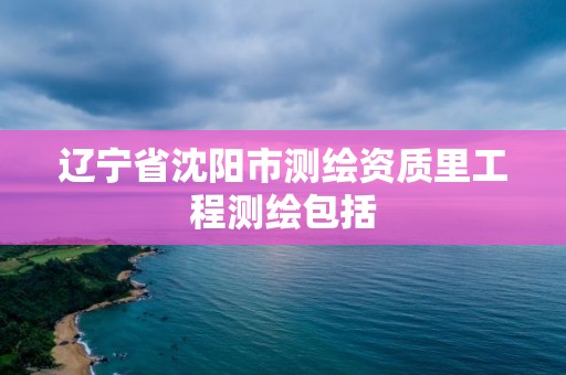 辽宁省沈阳市测绘资质里工程测绘包括