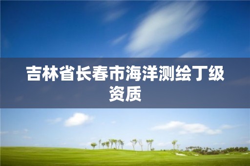 吉林省长春市海洋测绘丁级资质