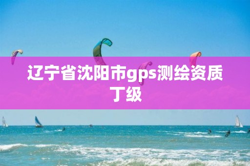 辽宁省沈阳市gps测绘资质丁级