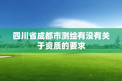 四川省成都市测绘有没有关于资质的要求