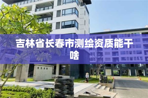 吉林省长春市测绘资质能干啥