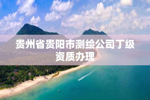 贵州省贵阳市测绘公司丁级资质办理