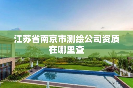 江苏省南京市测绘公司资质在哪里查