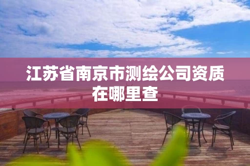 江苏省南京市测绘公司资质在哪里查