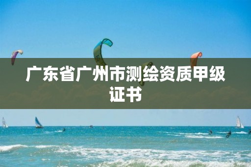 广东省广州市测绘资质甲级证书