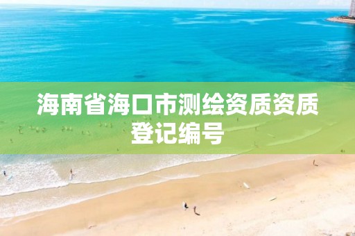 海南省海口市测绘资质资质登记编号