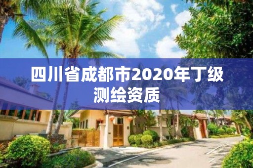 四川省成都市2020年丁级测绘资质