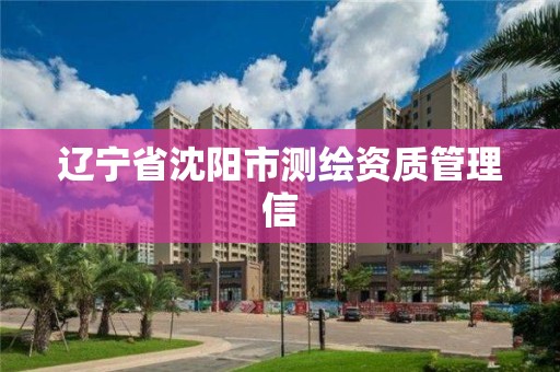 辽宁省沈阳市测绘资质管理信