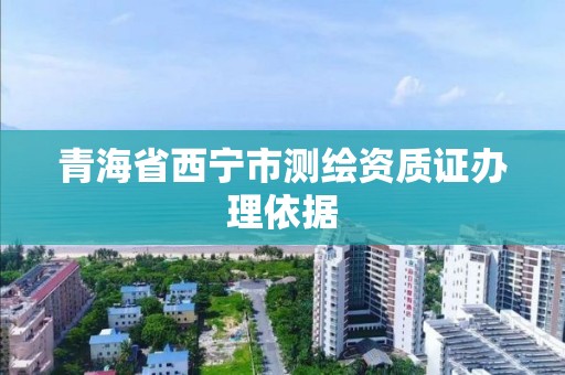 青海省西宁市测绘资质证办理依据