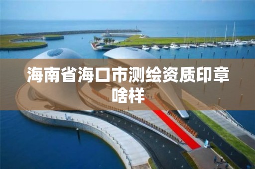 海南省海口市测绘资质印章啥样