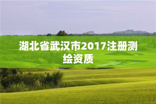 湖北省武汉市2017注册测绘资质