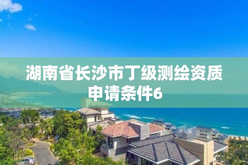 湖南省长沙市丁级测绘资质申请条件6