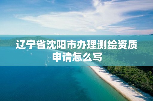 辽宁省沈阳市办理测绘资质申请怎么写