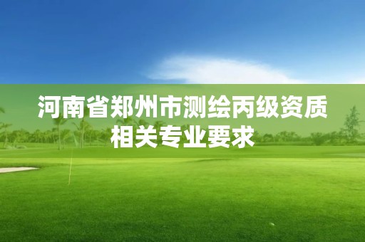 河南省郑州市测绘丙级资质相关专业要求