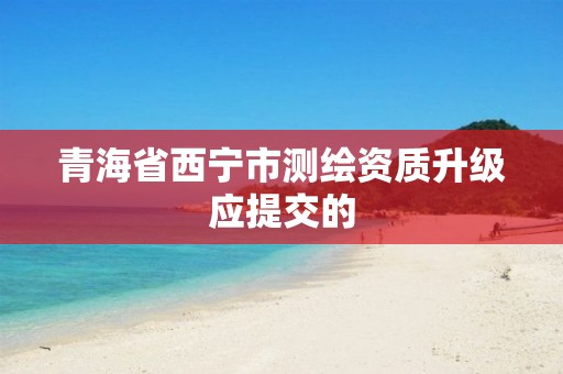 青海省西宁市测绘资质升级应提交的