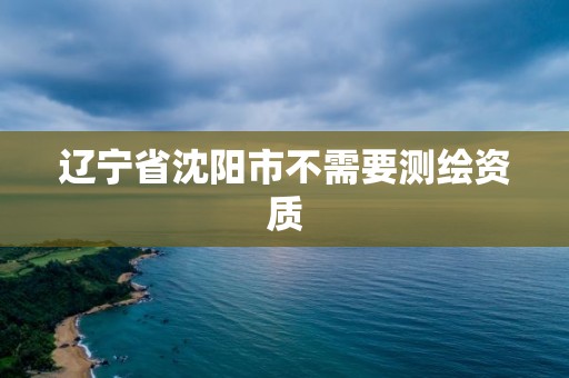 辽宁省沈阳市不需要测绘资质