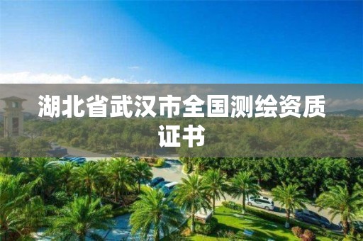 湖北省武汉市全国测绘资质证书