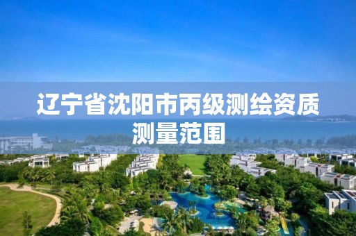 辽宁省沈阳市丙级测绘资质测量范围