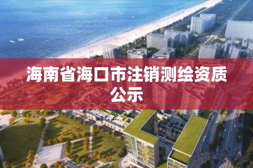 海南省海口市注销测绘资质公示