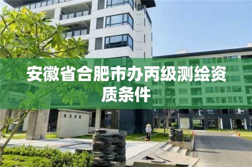 安徽省合肥市办丙级测绘资质条件