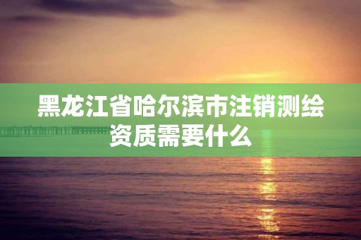 黑龙江省哈尔滨市注销测绘资质需要什么