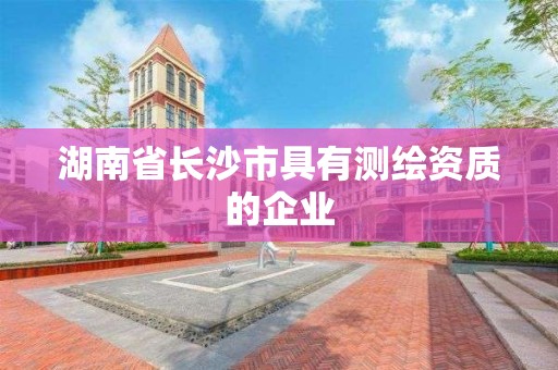 湖南省长沙市具有测绘资质的企业