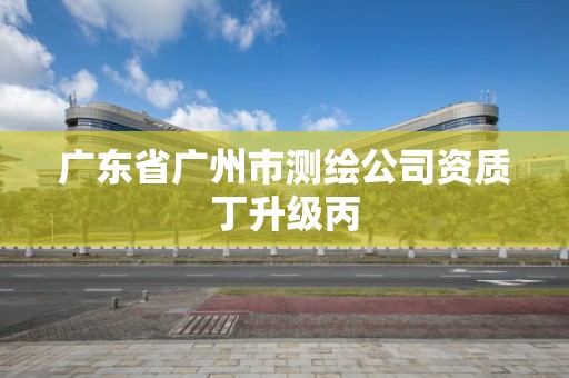 广东省广州市测绘公司资质丁升级丙