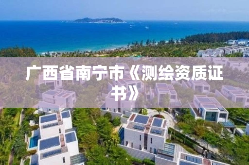 广西省南宁市《测绘资质证书》 广西省南宁市《测绘资质证书》