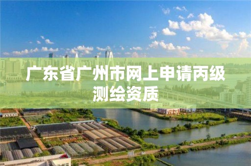 广东省广州市网上申请丙级测绘资质