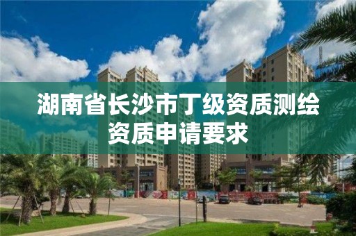 湖南省长沙市丁级资质测绘资质申请要求