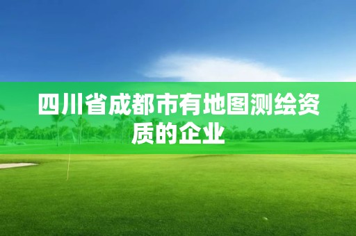 四川省成都市有地图测绘资质的企业