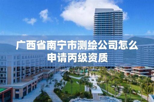 广西省南宁市测绘公司怎么申请丙级资质