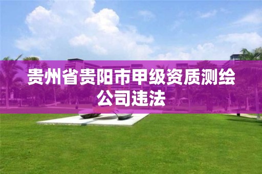 贵州省贵阳市甲级资质测绘公司违法