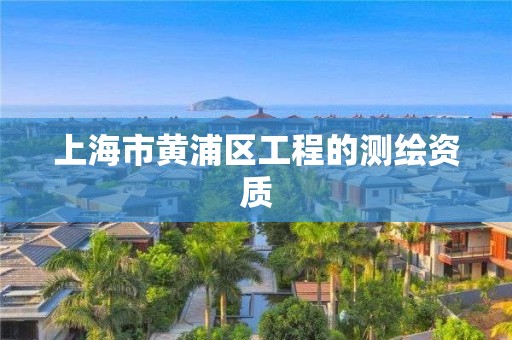 上海市黄浦区工程的测绘资质