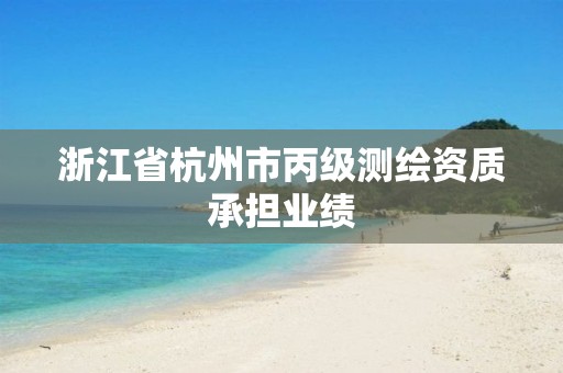 浙江省杭州市丙级测绘资质承担业绩