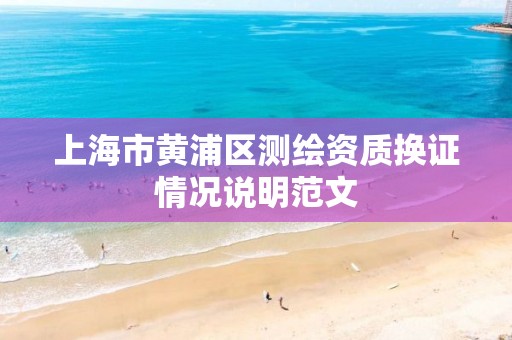 上海市黄浦区测绘资质换证情况说明范文