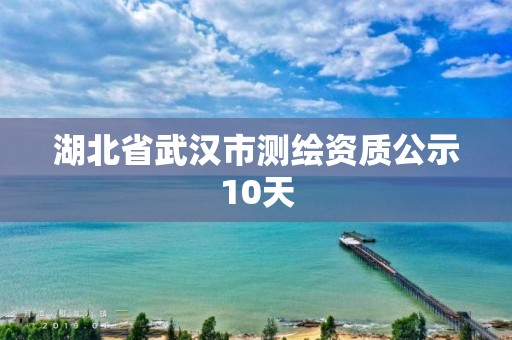 湖北省武汉市测绘资质公示10天