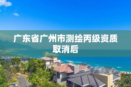 广东省广州市测绘丙级资质取消后