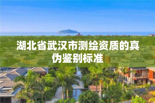 湖北省武汉市测绘资质的真伪鉴别标准