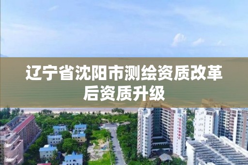 辽宁省沈阳市测绘资质改革后资质升级