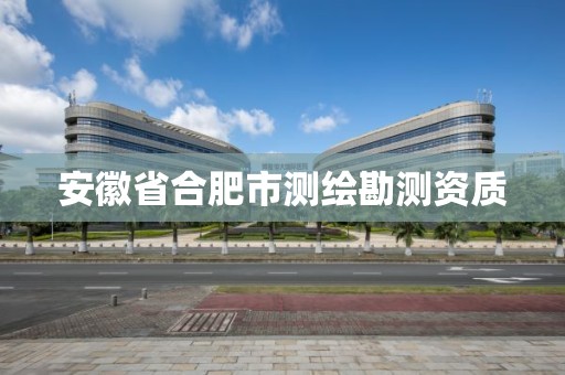 安徽省合肥市测绘勘测资质