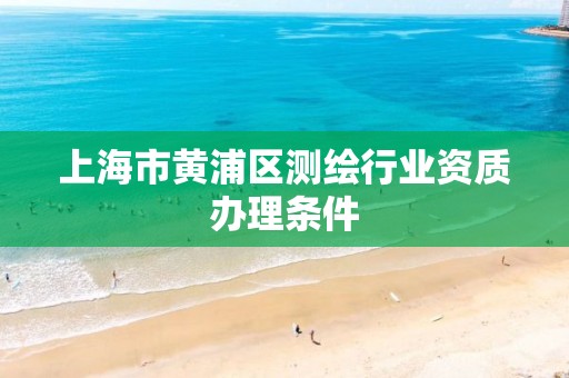 上海市黄浦区测绘行业资质办理条件