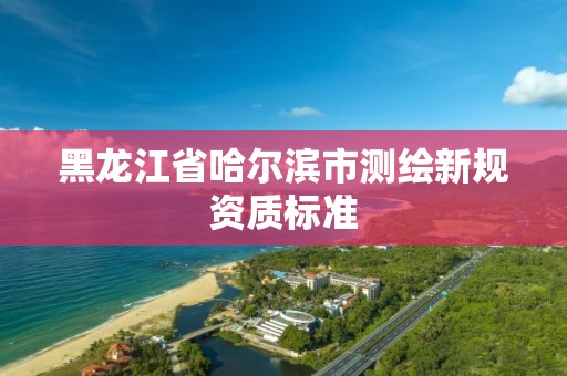 黑龙江省哈尔滨市测绘新规资质标准