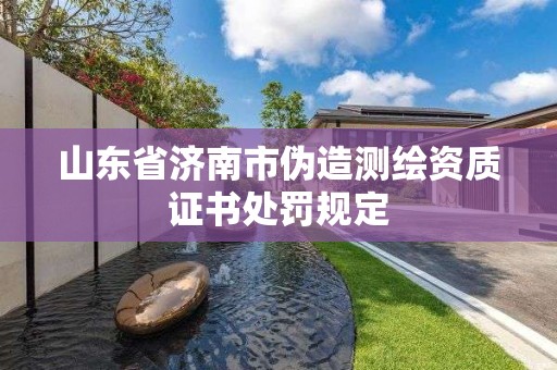 山东省济南市伪造测绘资质证书处罚规定