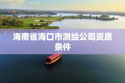 海南省海口市测绘公司资质条件