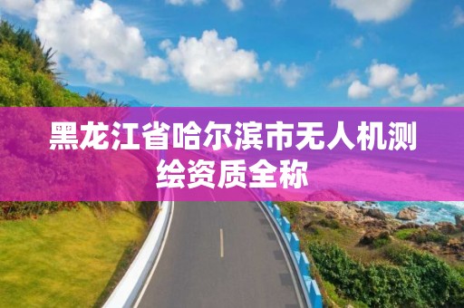 黑龙江省哈尔滨市无人机测绘资质全称