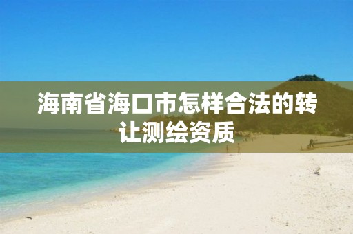 海南省海口市怎样合法的转让测绘资质